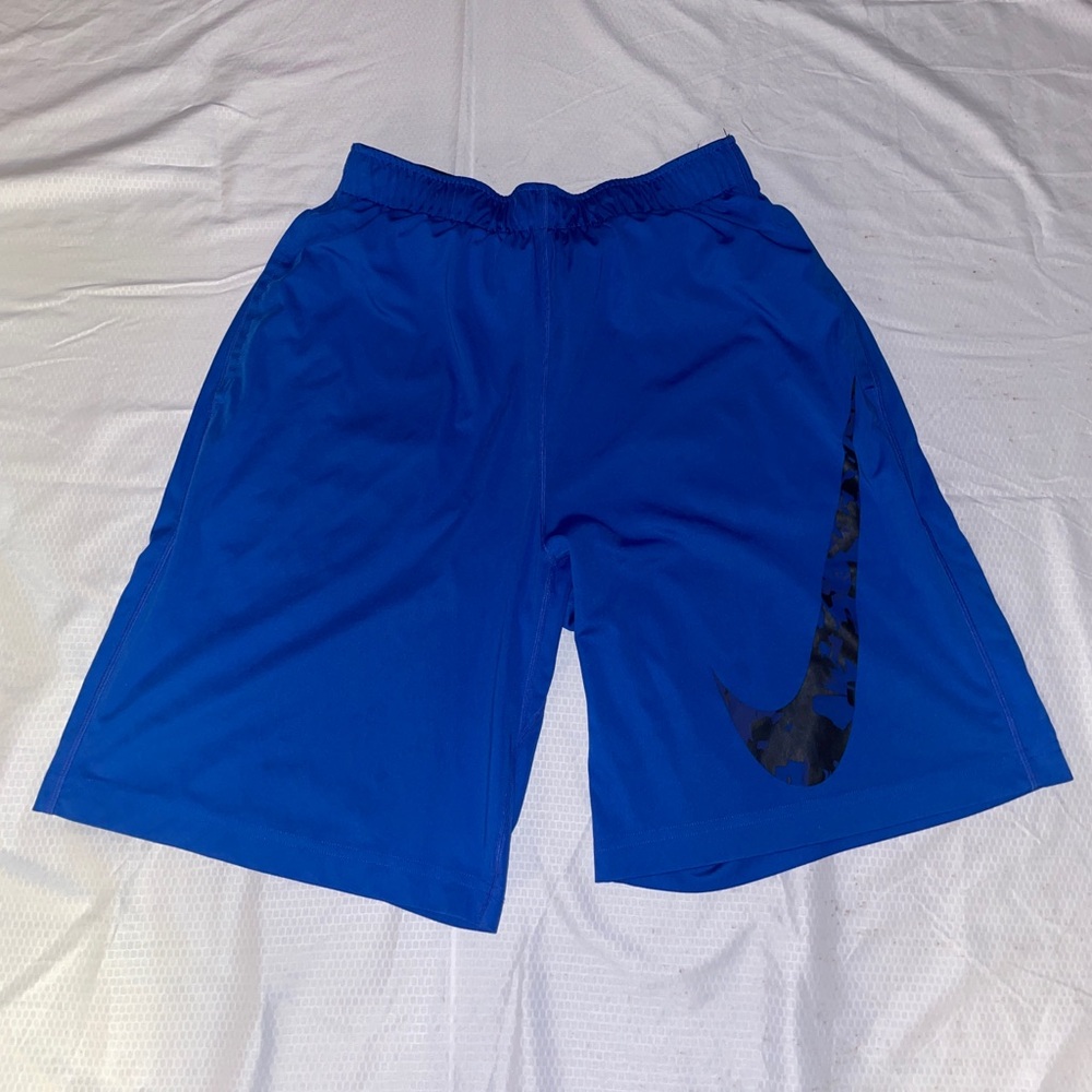 Blue Nike basketball shorts